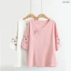 21-1113.1 เสื้อคอวีกระดุมจีน