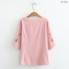21-1113.4 เสื้อคอวีกระดุมจีน