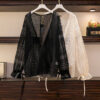 41-2189.1 เสื้อคลุมผ้าลูกไม้ลายฉลุ