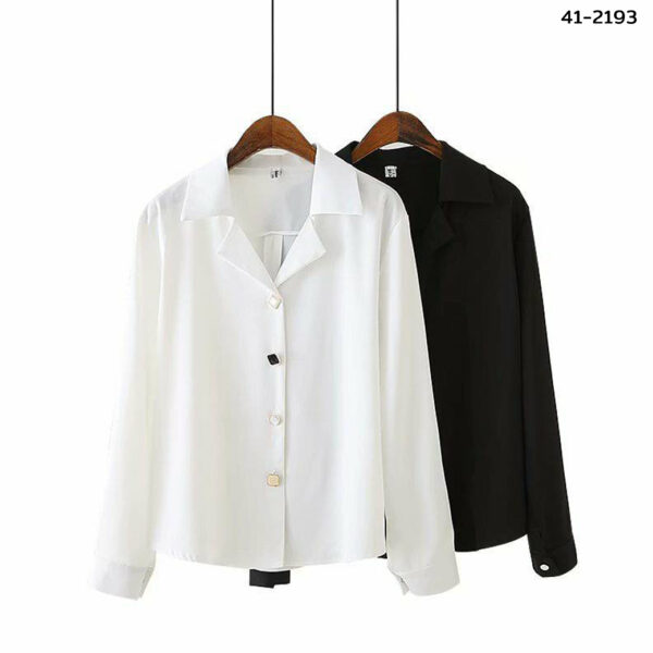 เสื้อทำงานแขนยาวคอวี