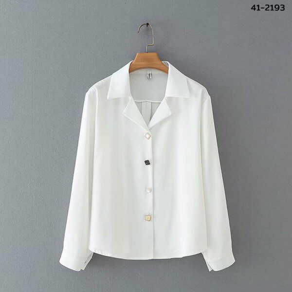 เสื้อทำงานแขนยาวคอวี