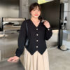 41-2217BL.6 เสื้อทำงานผ้าครอสติช