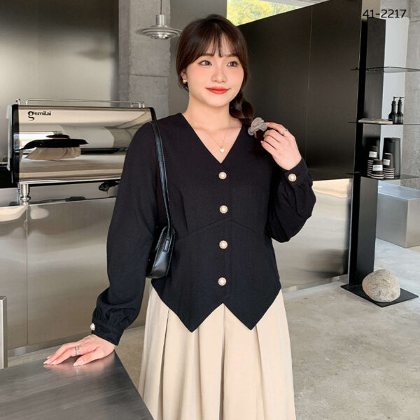 เสื้อทำงานผ้าครอสติช