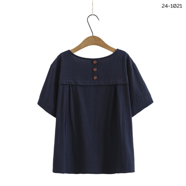 24-1021.6 ชุดเซ็ตเสื้อกางเกงผ้าป่าน
