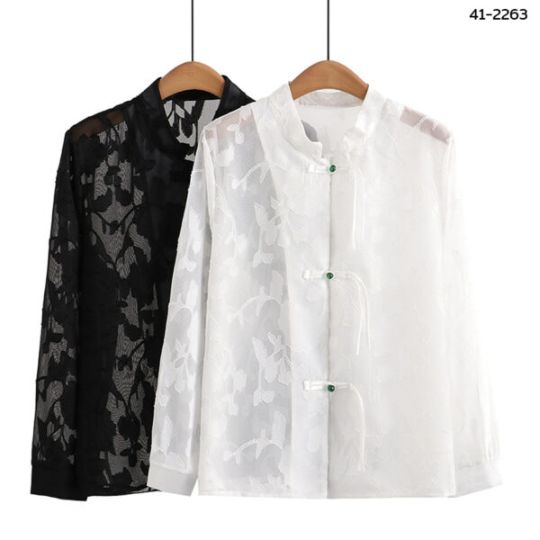 เสื้อคลุมซีทรูลายลูกไม้