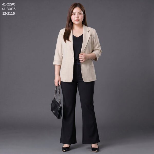 41-2290 (2) เสื้อคลุมทำงานแขนสี่ส่วน
