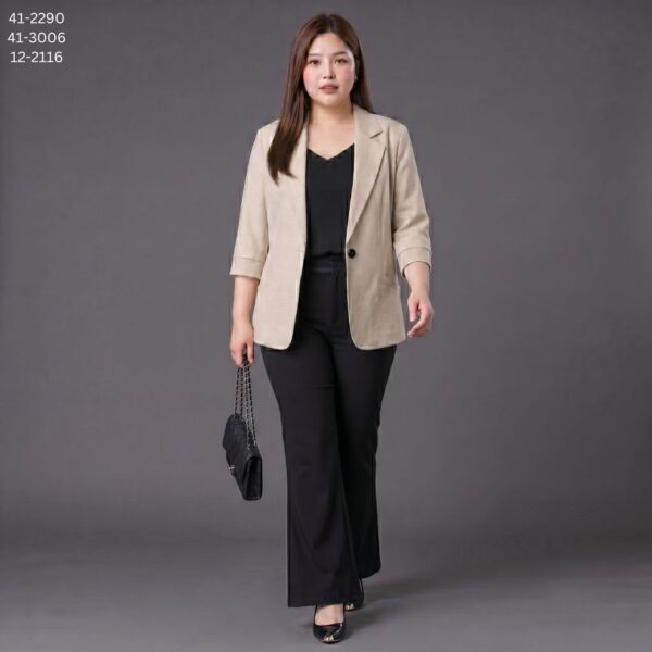 41-2290 (3) เสื้อคลุมทำงานแขนสี่ส่วน