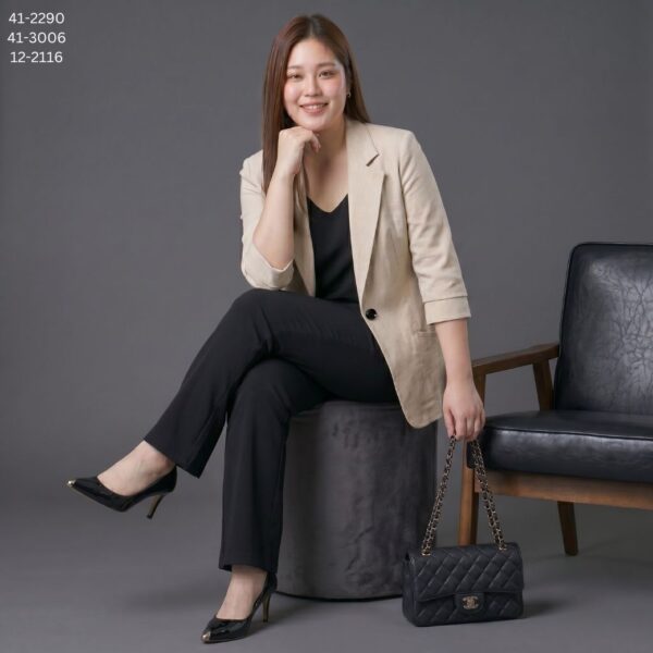 41-2290 (4) เสื้อคลุมทำงานแขนสี่ส่วน