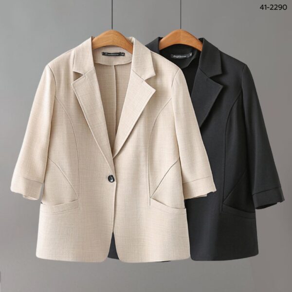 41-2290B (1) เสื้อคลุมทำงานแขนสี่ส่วน