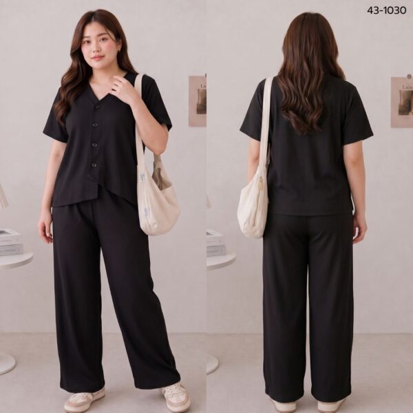 43-1030 (11) เซ็ตเสื้อกางเกงผ้าเรยอน