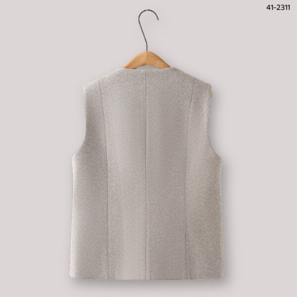 เสื้อคลุมทำงานแขนกุดด้านหลัง