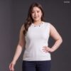 41-2314 (4) เสื้อแขนกุดปักมุก