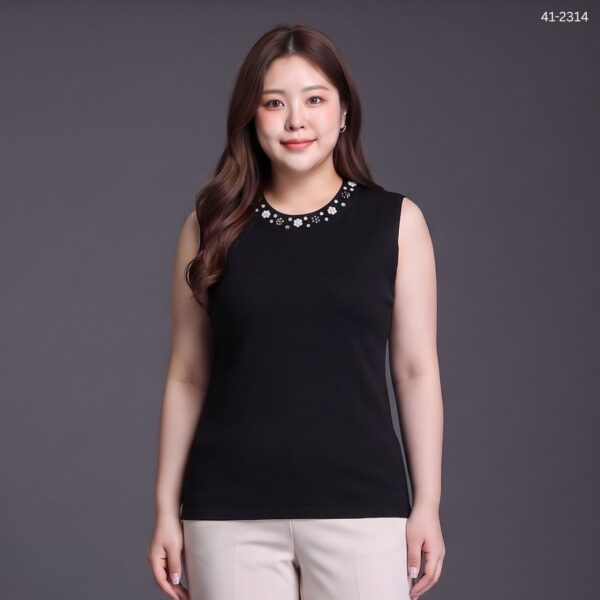 41-2314 (5) เสื้อแขนกุดปักมุก