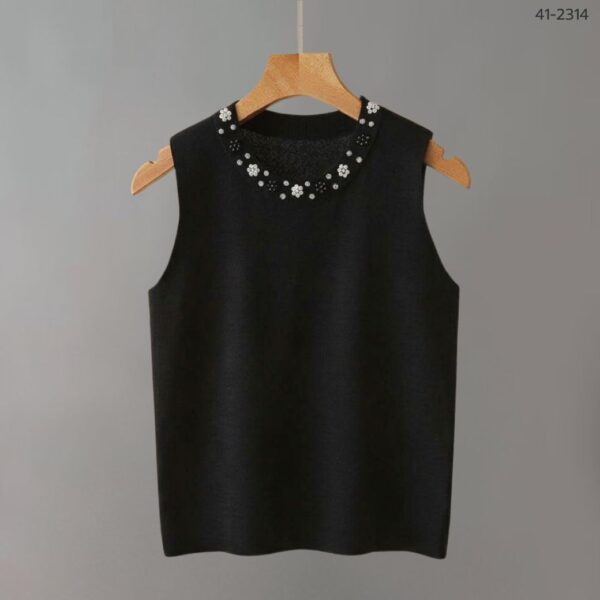 41-2314N (2) เสื้อแขนกุดปักมุก