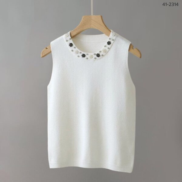 41-2314N (3) เสื้อแขนกุดปักมุก