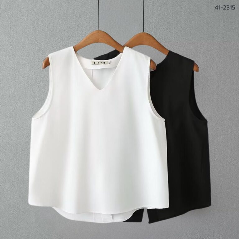 เสื้อทำงานแขนกุดผ่าหลัง
