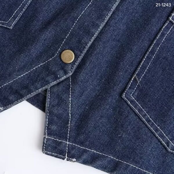 21-1243 (3) เสื้อยีนส์แขนกุดคอวี
