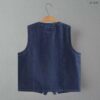 21-1243 (7) เสื้อยีนส์แขนกุดคอวี