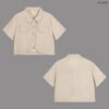 เสื้อครอปปกเชิ้ตแขนสั้น