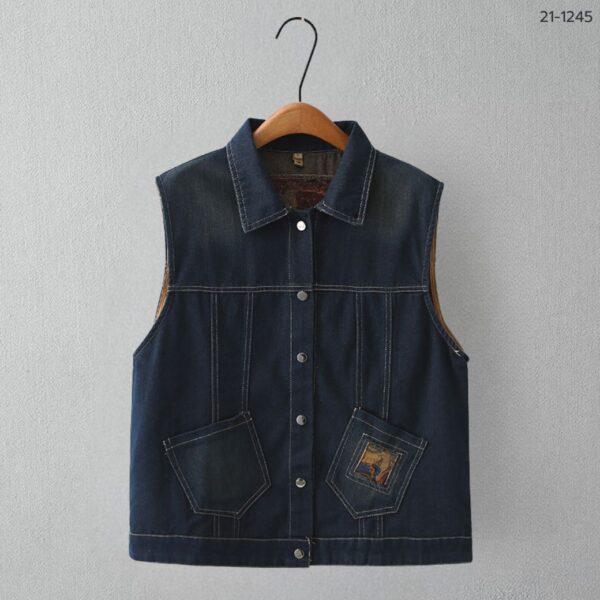 21-1245 (1) เสื้อยีนส์แขนกุด