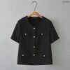 เสื้อทำงานแขนสั้นคอกลม