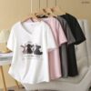 21-1252 (1) เสื้อยืดพิมพ์ลายตุ๊กตา