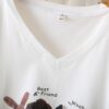 21-1252 (5) เสื้อยืดพิมพ์ลายตุ๊กตา