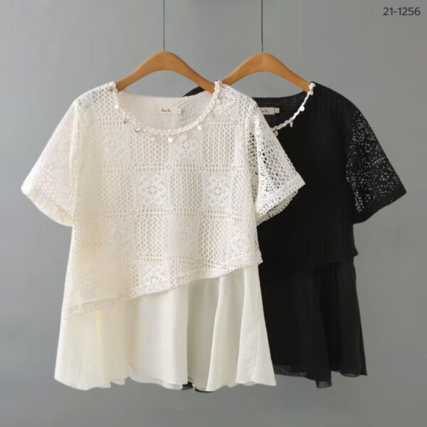 เสื้อถักโครเชย์คอกลม