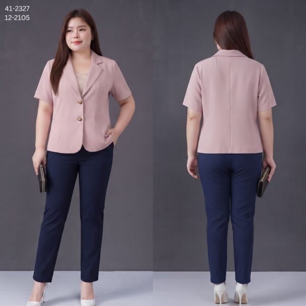 41-2327R (1) เสื้อสูททำงานแขนสั้น