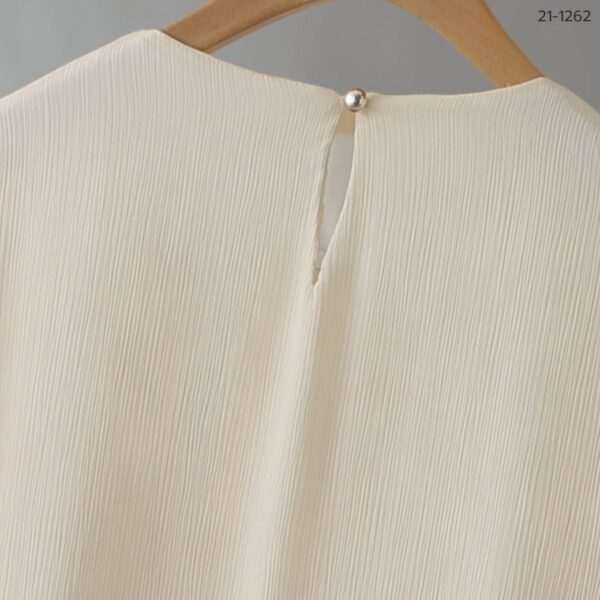 21-1262 (4) เสื้อคอกลมผ้าพลีท