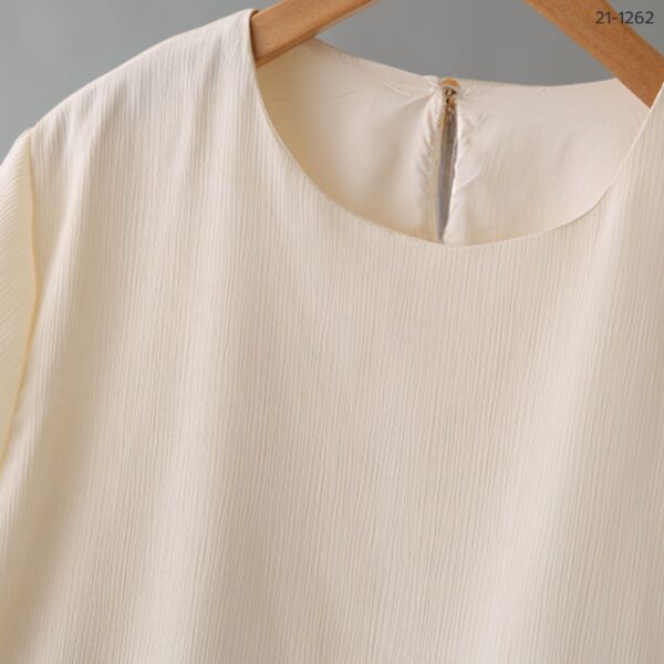 21-1262 (5) เสื้อคอกลมผ้าพลีท