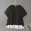 21-1262 (8) เสื้อคอกลมผ้าพลีท