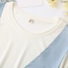 21-1264 (6) เสื้อคอกลมตัดต่อเสื้อกั๊ก