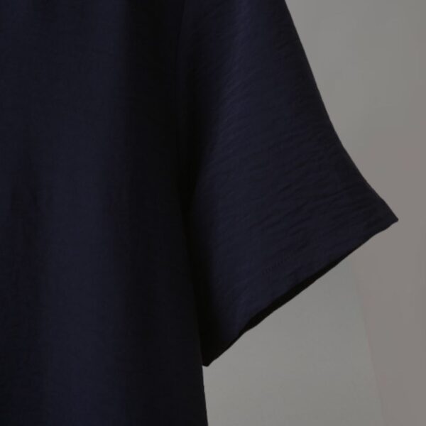 21-1266 (3) เสื้อคอวีผูกโบว์ช่วงเอว