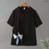 21-1266 (8) เสื้อคอวีผูกโบว์ช่วงเอว