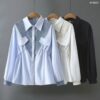 เสื้อเชิ้ตแขนยาวจั้มเอว