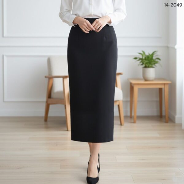 14-2049 (1) กระโปรงทำงานทรงสอบยาว