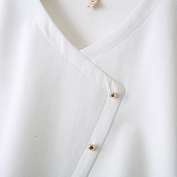 21-1276 (5) เสื้อยืดแต่งกระดุม