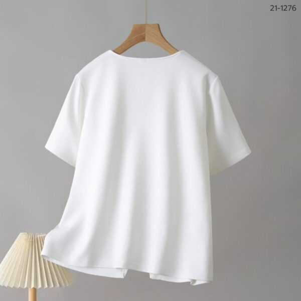 21-1276 (7) เสื้อยืดแต่งกระดุม