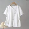 21-1276 (8) เสื้อยืดแต่งกระดุม