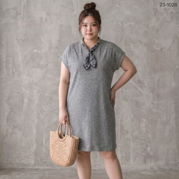 23-1028 (14) เดรสกระโปรงแขนล้ำ