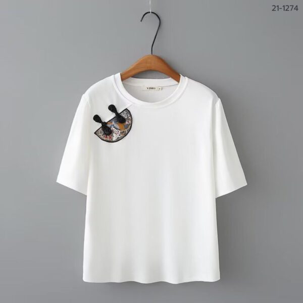 21-1274 (8) เสื้อยืดปักลายจีน