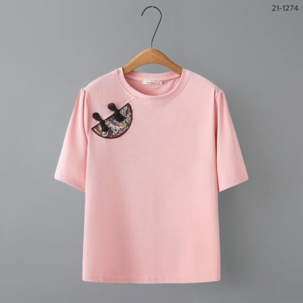 21-1274 (9) เสื้อยืดปักลายจีน
