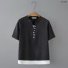 21-1278 (8) เสื้อคอวีแต่งกระดุม