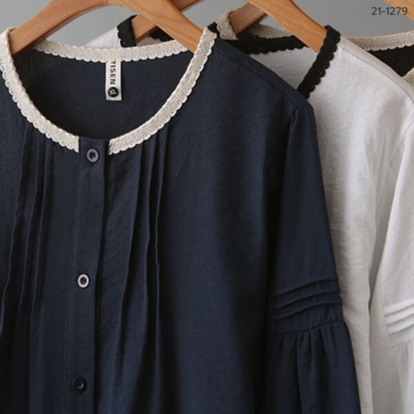 เสื้อเชิ้ตคอกลมแขนยาว