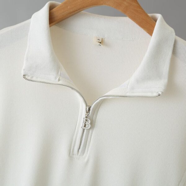 21-1282 (6) เสื้อยืดคอปีนมีซิบรูด