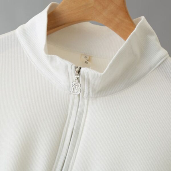 21-1282 (7) เสื้อยืดคอปีนมีซิบรูด