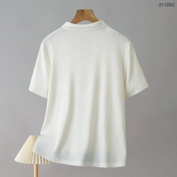 21-1282 (8) เสื้อยืดคอปีนมีซิบรูด