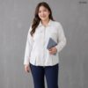 41-1019 (1) เสื้อเชิ๊ตซิปหน้าแขนยาว