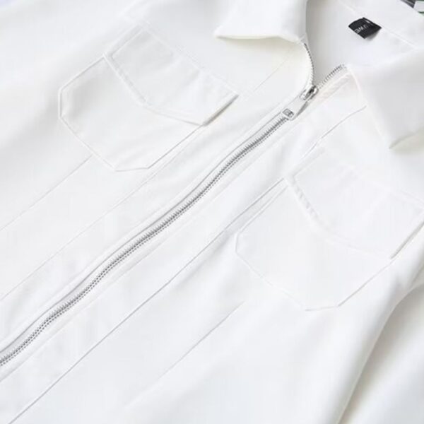 41-1019 (8) เสื้อเชิ๊ตซิปหน้าแขนยาว